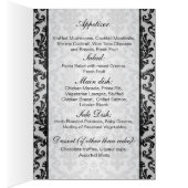 Schwarzer Damast auf einem silbernen Hintergrund (Innen (Rechts))