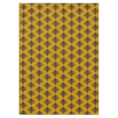 Schwarzer Damast auf Senfgelb Tischdecke (Vorderseite)