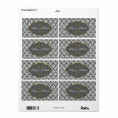 Schwarzer Damast mit goldenem Rahmen (Vorne)