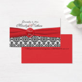 Schwarzer Damast mit Mohnrot-Gastgeschenk Hochzeit (Schreibtisch)