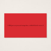 Schwarzer Damast mit Mohnrot-Gastgeschenk Hochzeit (Rückseite)