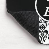 Schwarzer Damast Mousepad (Ecke)