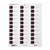 Schwarzer Damast Rosa Glitter Monogramm (Vorne)