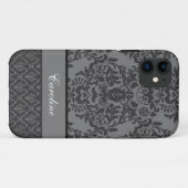 Schwarzer Damast - Schönheit Case-Mate iPhone Hülle (Rückseite (Horizontal))