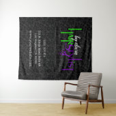 Schwarzer Damast und fett formatierter Text Wandteppich (Beispiel (Horizontal))