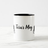 Schwarzer Dan, Big Dog Zweifarbige Tasse (Mittel)