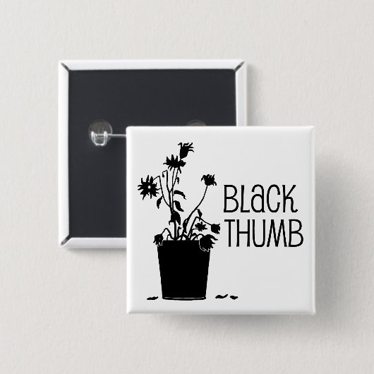 Schwarzer Daumen Button (Vorne & Hinten)