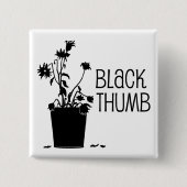 Schwarzer Daumen Button (Vorderseite)