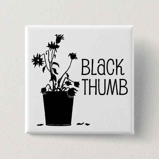 Schwarzer Daumen Button (Vorderseite)