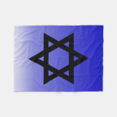 Schwarzer Davidsstern Fleecedecke (Vorderseite (Horizontal))