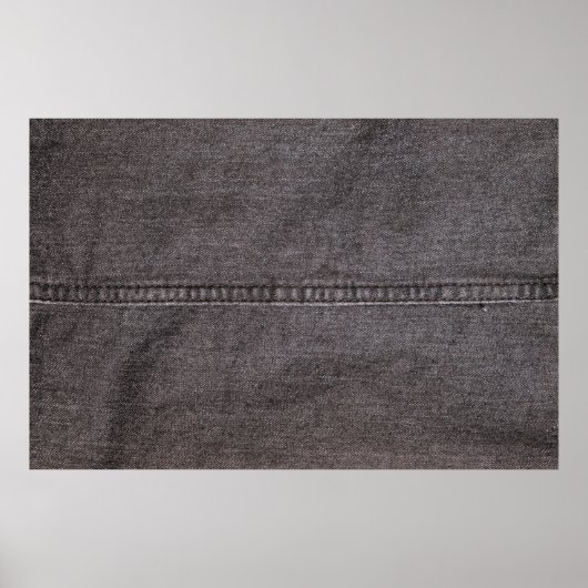 Schwarzer Denim-Stoff. Mode, Texturen und Hintergr Poster (Vorne)