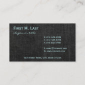 Schwarzer Denim Visitenkarte (Rückseite)