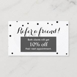 Schwarzer der Empfehlungs-Karten-  moderner u. Empfehlungskarte