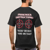 Schwarzer der Passagier-T - Shirt heißer Hogs™ (Rückseite)