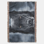Schwarzer Deutscher Schäferhund Decke (Vorderseite Vertikal)