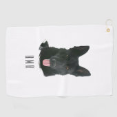 Schwarzer Deutscher Schäferhund Golfhandtuch (Horizontal)