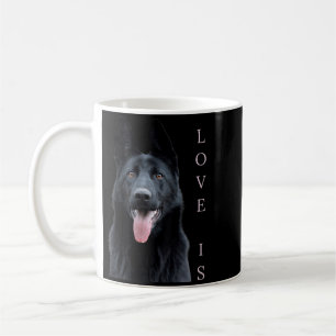 Schwarzer Deutscher Schäferhund Hund Mama Papa Lie Kaffeetasse