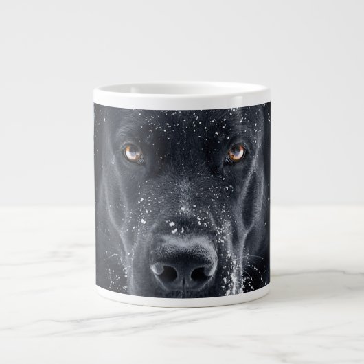 Schwarzer Deutscher Schäferhund Jumbo-Tasse (Vorderseite)
