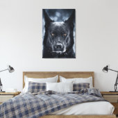 Schwarzer Deutscher Schäferhund Leinwanddruck (Insitu (Schlafzimmer))