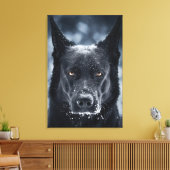 Schwarzer Deutscher Schäferhund Leinwanddruck (Insitu (Wohnzimmer))