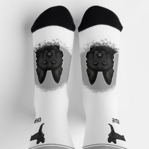 Schwarzer Deutscher Schäferhund mit individuellem  Socken