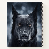 Schwarzer Deutscher Schäferhund Notizblock (Rückseite)