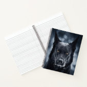 Schwarzer Deutscher Schäferhund Notizblock (Innenseite)