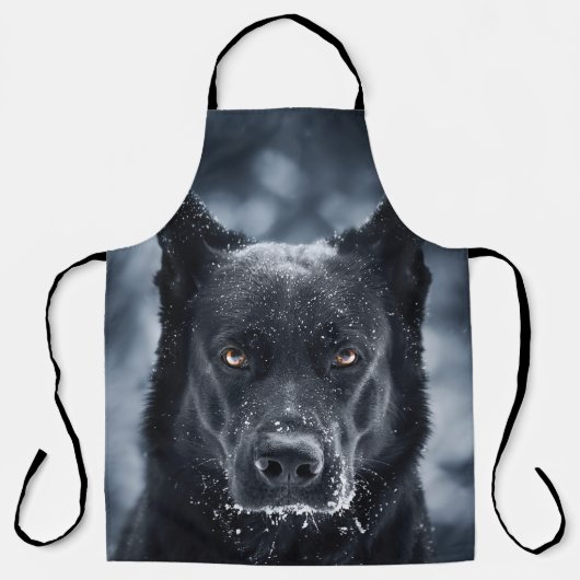 Schwarzer Deutscher Schäferhund Schürze (Vorderseite)