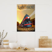 Schwarzer Diamant-Express-Zug-Reiseplakat Original Poster (Küche)