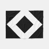 Schwarzer Diamant, feine weiße Grenze Fleecedecke (Vorderseite (Horizontal))