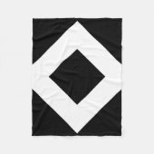 Schwarzer Diamant, feine weiße Grenze Fleecedecke (Vorderseite)