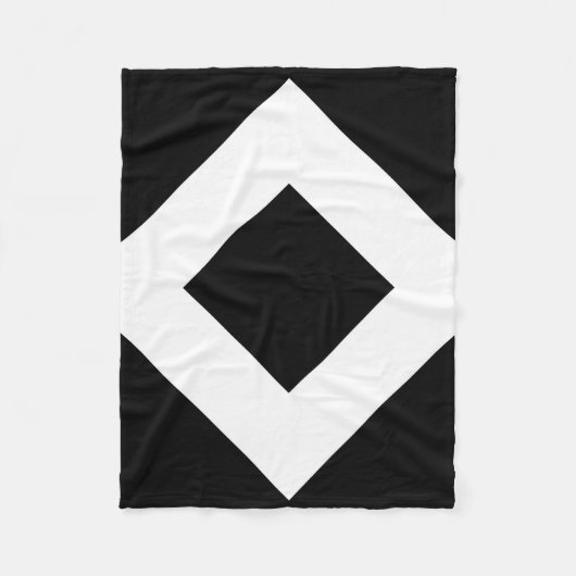 Schwarzer Diamant, feine weiße Grenze Fleecedecke (Vorderseite)