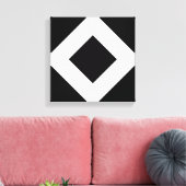 Schwarzer Diamant, feine weiße Grenze Leinwanddruck (Insitu (Wohnzimmer))