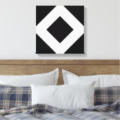 Schwarzer Diamant, feine weiße Grenze Leinwanddruck (Insitu (Schlafzimmer))