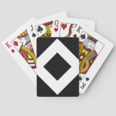 Schwarzer Diamant, feine weiße Grenze Spielkarten (Rückseite)