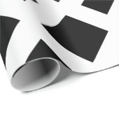 Schwarzer Diamant, fett weißes, geometrisches Must Geschenkpapier (Rolleneckpunkt)