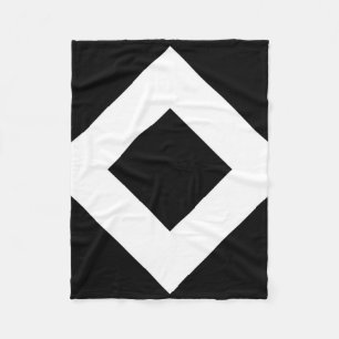 Schwarzer Diamant, mutige weiße Grenze Fleecedecke