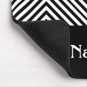 Schwarzer Diamant Zickzack mit individuelle Name Mousepad (Ecke)