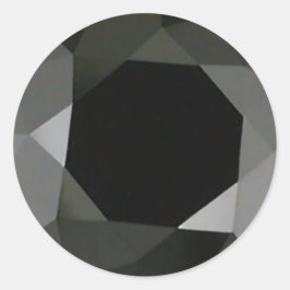 Schwarzer Diamantsticker Runder Aufkleber