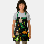 Schwarzer Dinosaurier Dino Vulkan Schürze (Insitu)