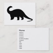 Schwarzer Dinosaurier Visitenkarte (Vorne/Hinten)