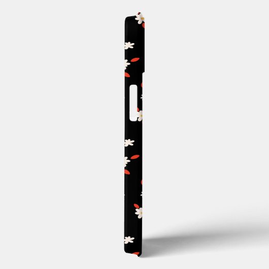 Schwarzer Dissy-Blütendruck Case-Mate iPhone Hülle (Rückseite / Rechts)