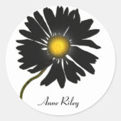 schwarzer Disy Runder Aufkleber (Vorderseite)