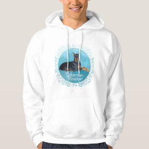 Schwarzer Dobermann Pinscher Hoodie