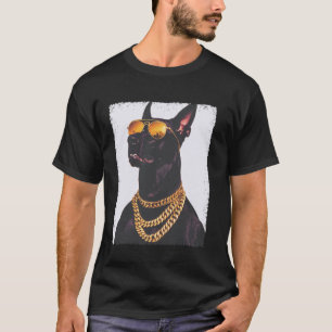 Schwarzer Dobermann Pinscher T-Shirt