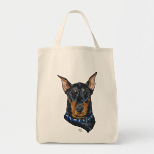 Schwarzer Dobermann Pinscher Tragetasche