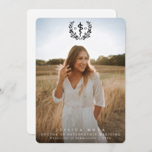 Schwarzer Doktor der Osteopathischen Medizin Absch Ankündigung