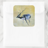 Schwarzer Dollar Velavadar 1997 Quadratischer Aufkleber (Tasche)