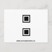 Schwarzer Doppelpunkt Postkarte (Vorderseite)