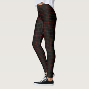Schwarzer doppelter roter gelber kleiner Tartan Leggings